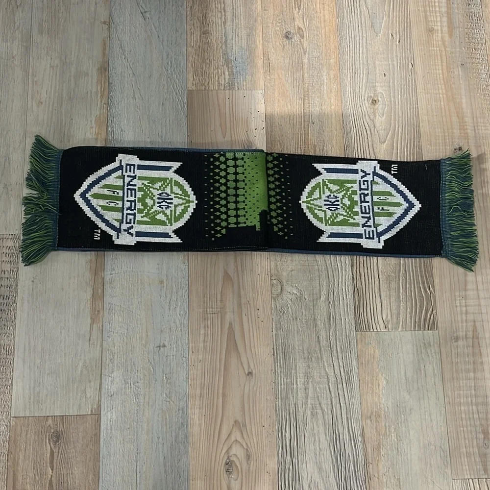 Oklahoma City Energy FC Soccer Scarf Sports Scarf Blue Black Green W7” L61”